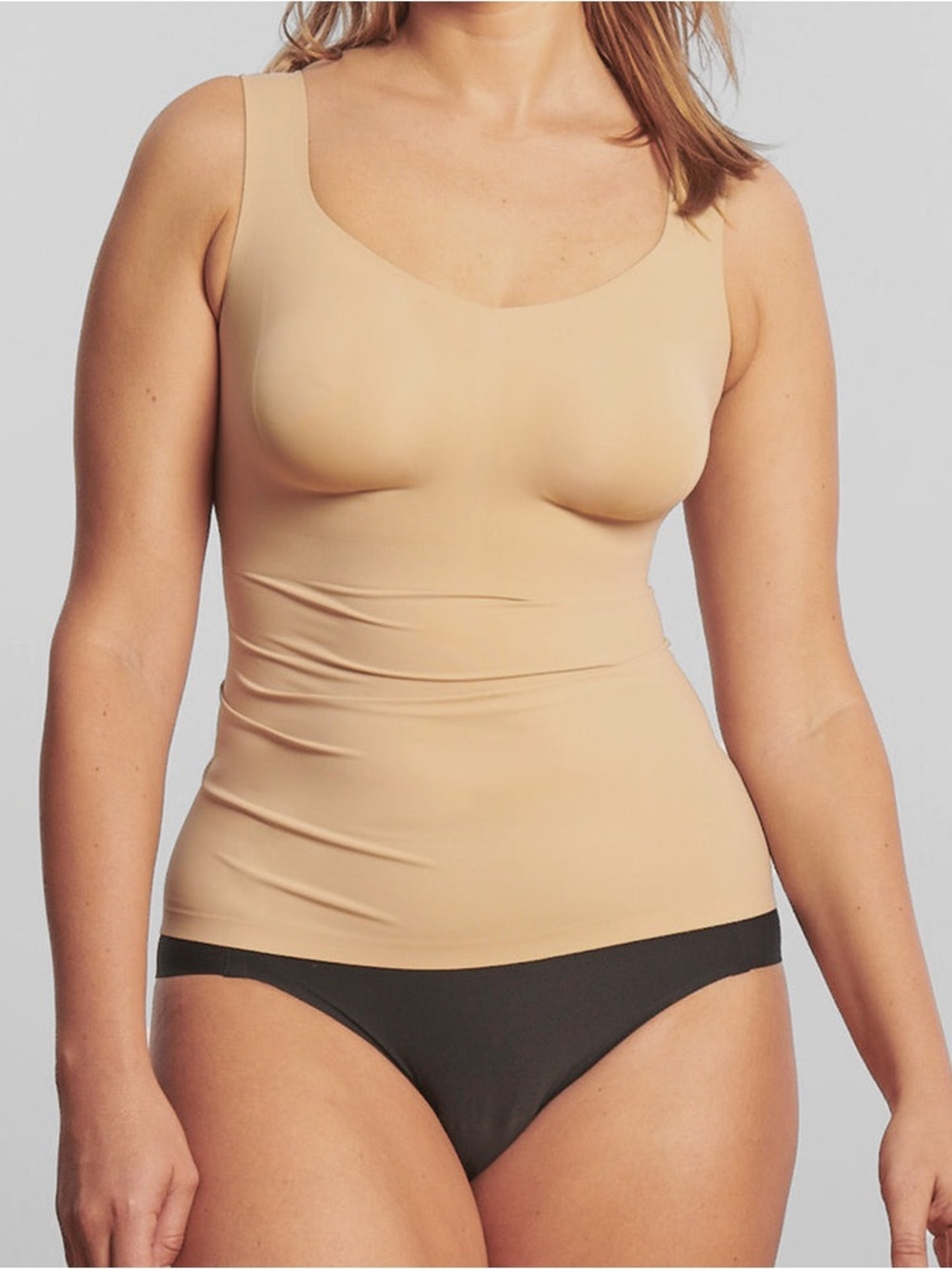 Evelyn & Bobbie Defy Bra Tank Shapewear Size Large In Mica Tone NWT Beige Tan
